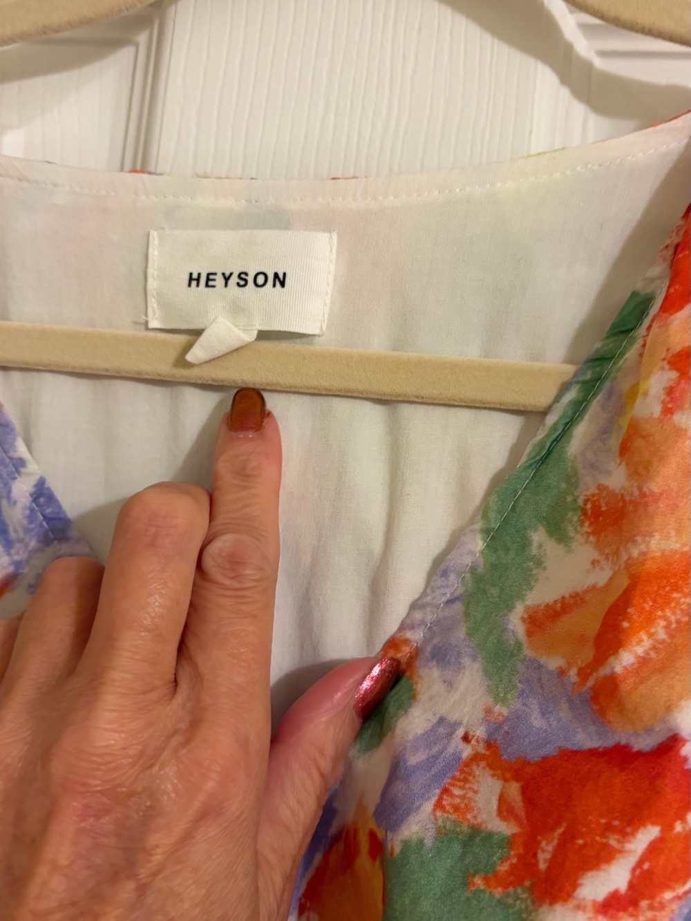 Floral Ruffle High-Low Dress in Multicolor by Heyson - Picture 3 of 9